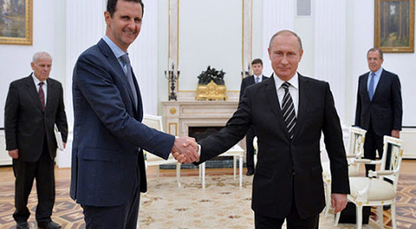 الرئيسان بشار الاسد وفلاديمير بوتين