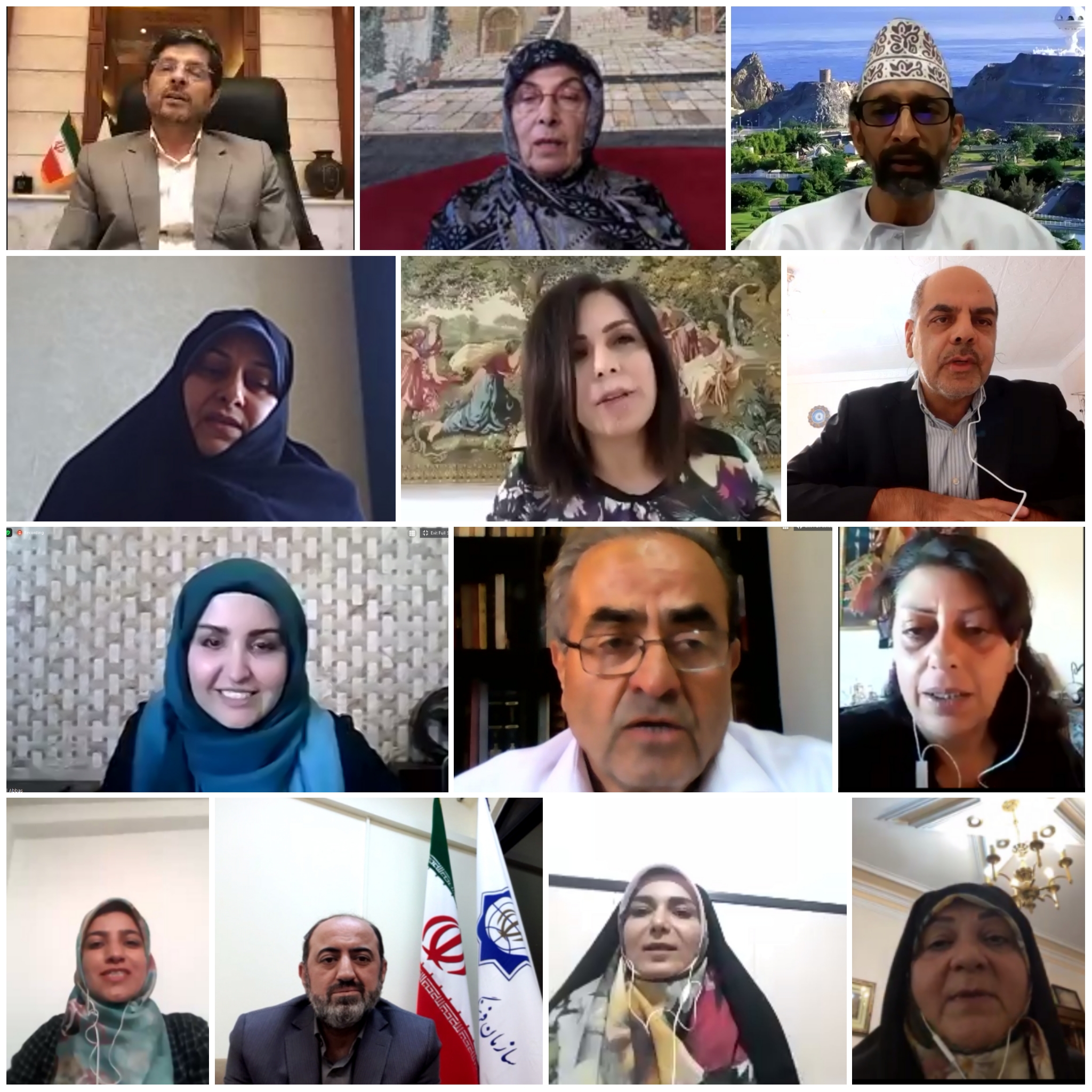 المشاركون في الندوة الافتراضية للمستشارية الايرانية