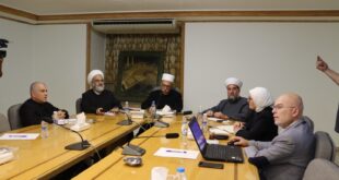 الملتقى اللبناني لصون القيم خلال الاجتماع في المجلس الشيعي