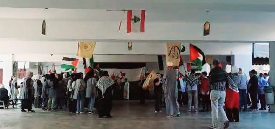 من النشاطات الطالبية المشاريعية المتضامنة مع غزة وفلسطين