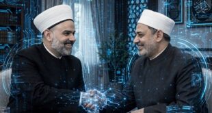 شيخ الأزهر أحمد الطيب خلال لقائه الشيخ رامي الفري